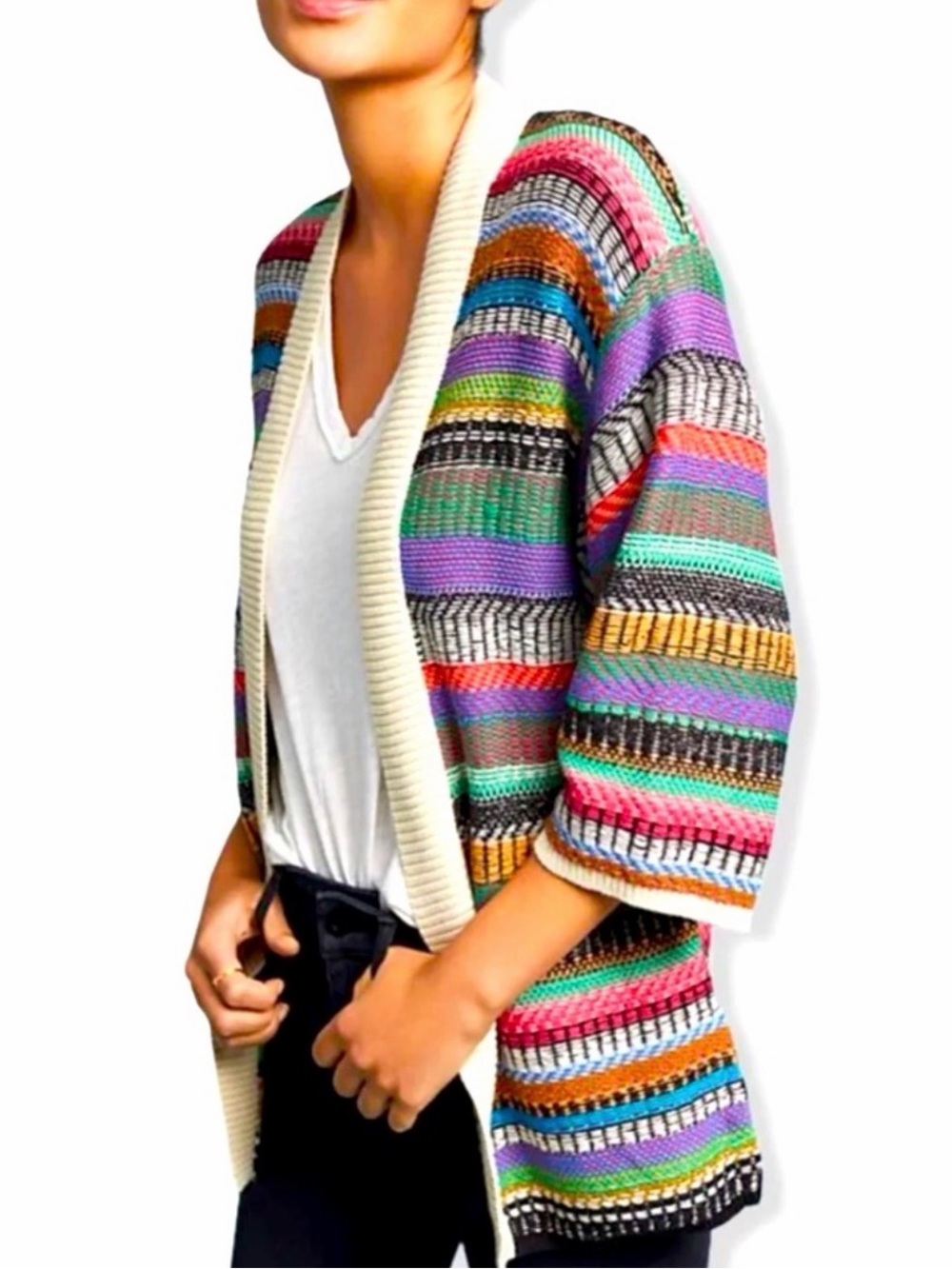 Anthropologie Multicolor Knit Sweater M